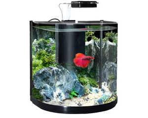 aqua one bt 10 betta glass aquarium set 10l black